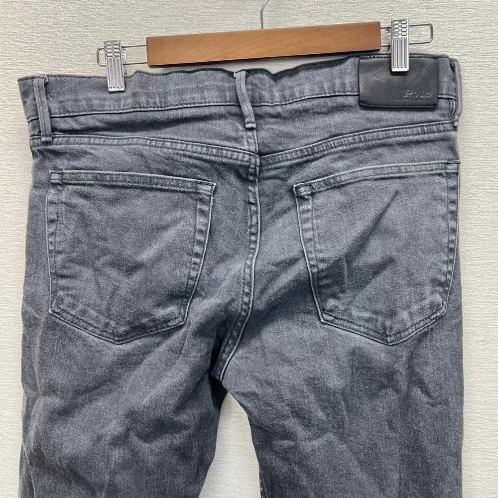 Polo Ralph Lauren Prospect‎ Straight Jeans Mens 33x32 (34/30) Black Faded Denim